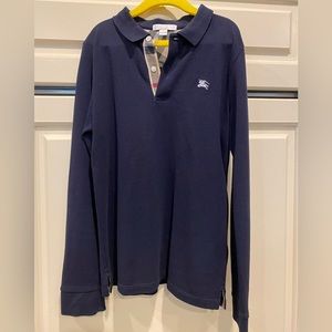 Burberry youth long sleeve polo